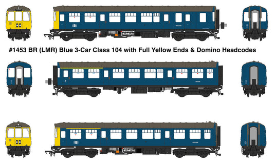 Class 104 3 Car DMU M50436/M59141/M50488 BR Blue (Full Yellow Ends / Headcode Panel)