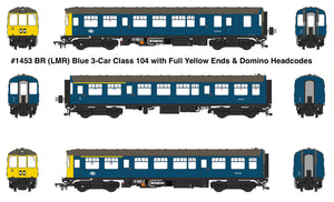 Class 104 3 Car DMU M50436/M59141/M50488 BR Blue (Full Yellow Ends / Headcode Panel)