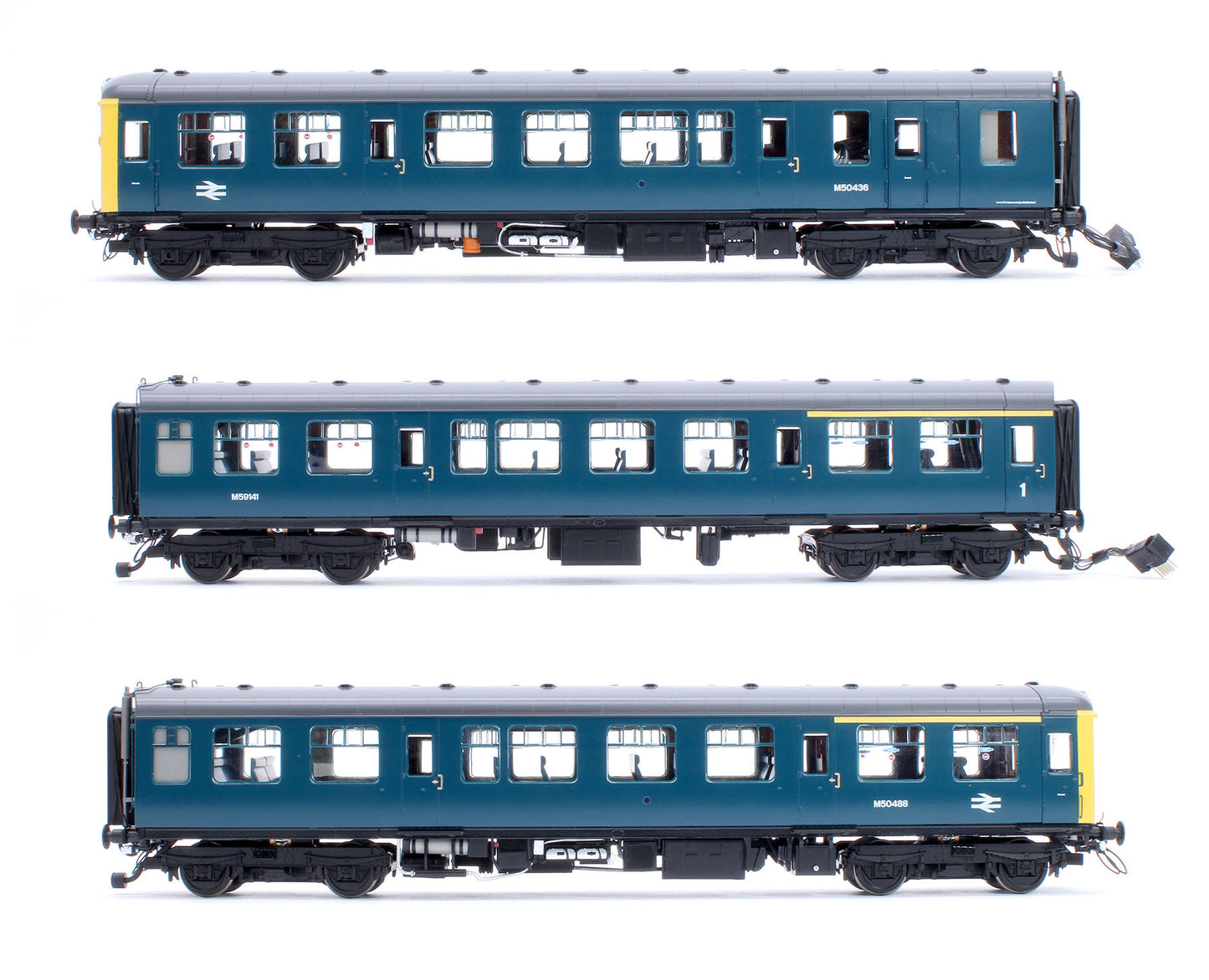 Class 104 3 Car DMU M50436/M59141/M50488 BR Blue (Full Yellow Ends / Headcode Panel)