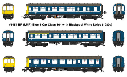 Class 104 3 Car DMU M50472/M59180/M50524 BR Blue Blackpool