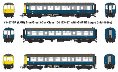 Class 104 3 Car DMU BX487 M53424/M59207/M53434 BR Blue/Grey