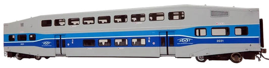 HO BiLevel Commuter Car - AMT Montreal - 1 pack Unnumbered Car