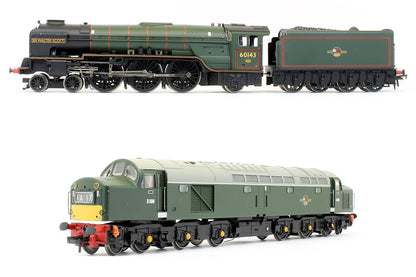 Pre-Owned BR Green A1 'Sir Walter Scott' 60143 Steam Locomotive & BR Green Class 40 'D396' Diesel Locomotive - Anniversary Set