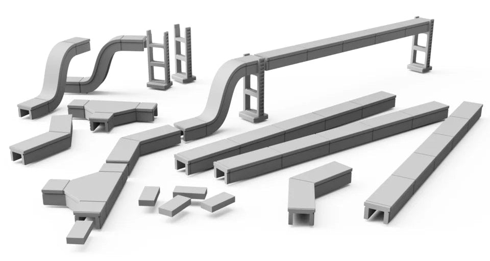 OO Gauge Cable Trunking (Single Pack) - Unpainted