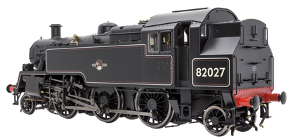 British Railways Standard 3MT 2-6-2T Lined Black Late Crest 82027 - Steam Tank Locomotive