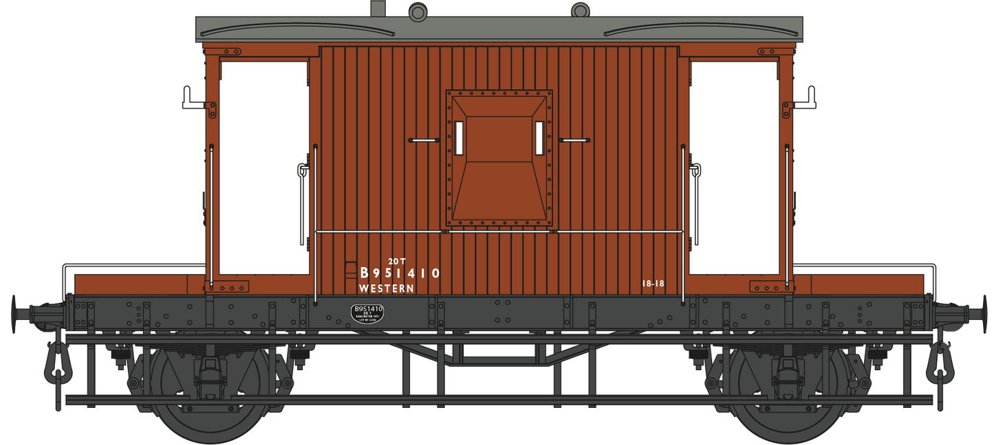 BR 20T Brake Van Diagram 1/506 B951410 BR Bauxite