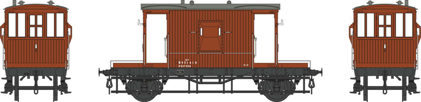 BR 20T Brake Van Diagram 1/506 B951410 BR Bauxite