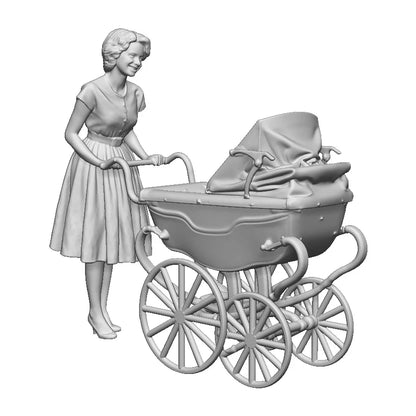 1605-043 O Gauge Town and Country - Woman with Pram
