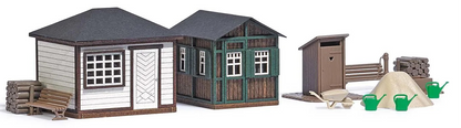 BUS1619 Set of 2 Summerhouses with gardening accessories