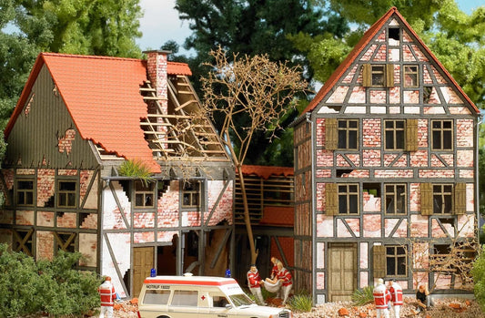 BUS1667 Dilapidated half-timbered house