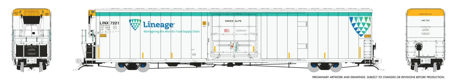 Rapido Trains Inc. 167003-3 HO Greenbrier 7780cuft Reefer: – Rails