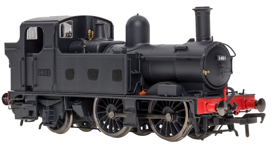 4S-006-023D 14XX Class 0-4-2 1401 BR Black GWR Steam Locomotive - DCC Fitted