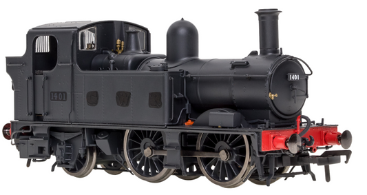 4S-006-023D 14XX Class 0-4-2 1401 BR Black GWR Steam Locomotive - DCC Fitted