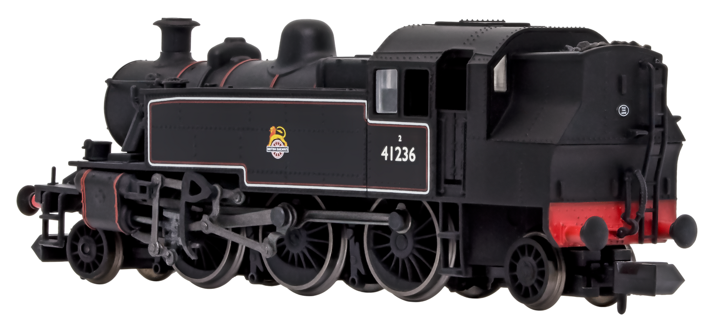 Ivatt 2-6-2T 41236 BR Early Crest Lined Black - DCC Fitted