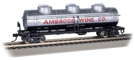 40' Three-Dome Tank Car - Ambrose Wine Co. #7501