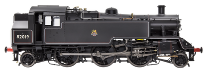 British Railways Standard 3MT 2-6-2T Lined Black Early Crest 82019 - Steam Tank Locomotive - DCC Fitted