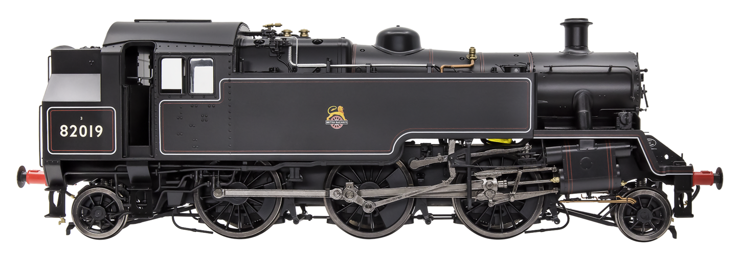 British Railways Standard 3MT 2-6-2T Lined Black Early Crest 82019 - Steam Tank Locomotive - DCC Sound