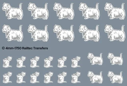 RT-4-1750 BR Highland terrier (Westie) Eastfield motifs Transfer