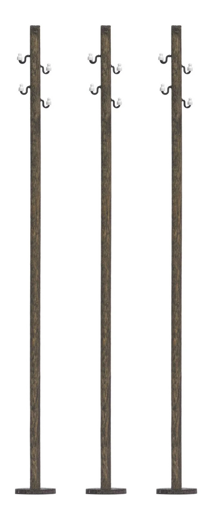 BUS1754 3 Wooden poles for overhead lines