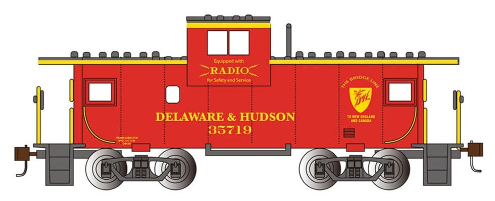 36' Wide-Vision Caboose - Delaware & Hudson #35719