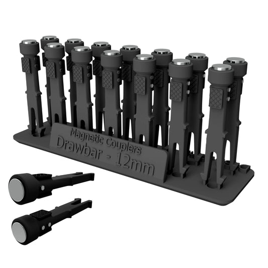 RRM179 OO Gauge Magnetic Couplings - 12mm Drawbar (14 Pack)
