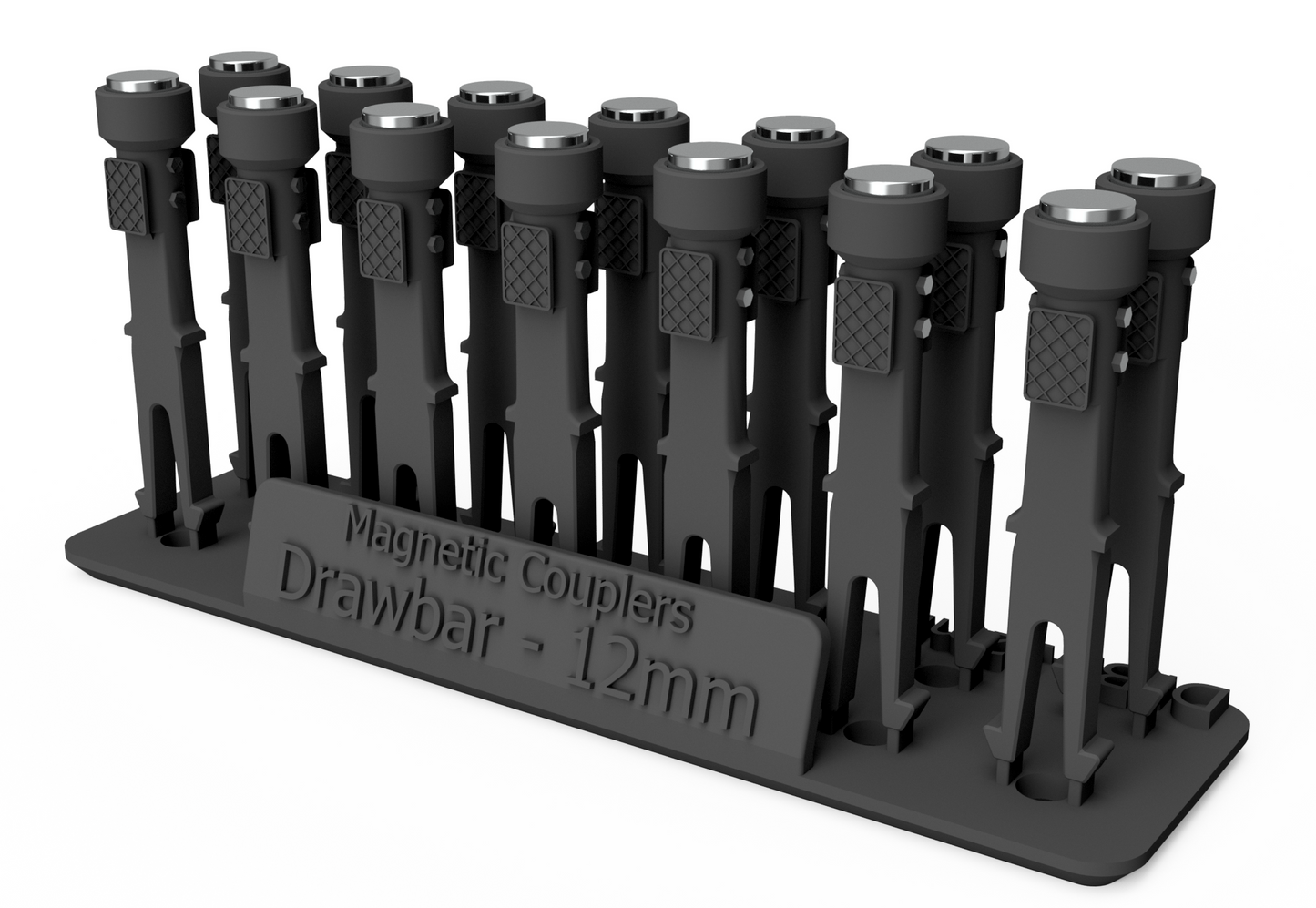 RRM179 OO Gauge Magnetic Couplings - 12mm Drawbar (14 Pack)