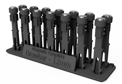 RRM179 OO Gauge Magnetic Couplings - 12mm Drawbar (14 Pack)