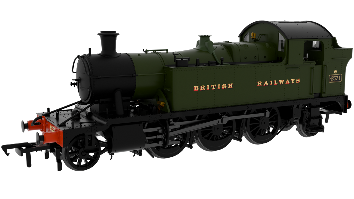951106 GWR 45xx No.4571 British Railways (serif) Green Steam Locomotive