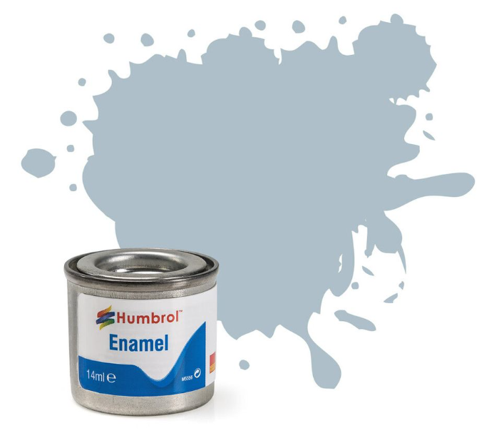 No 127 US Ghost Grey Satin Enamel Paint (14ml)