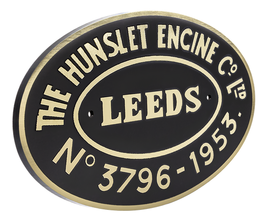 Hunslet Worksplate Full Size Replica - 3796 Errol Lonsdale 196