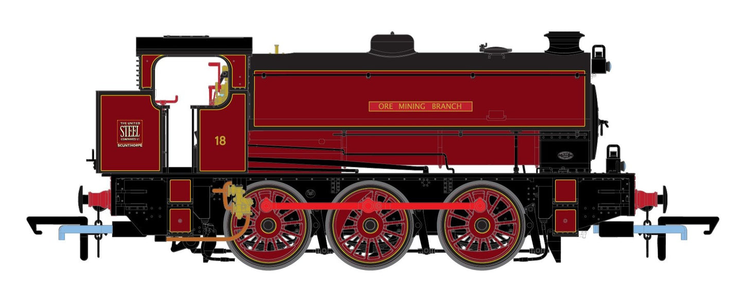 Hunslet 'Austerity' 0-6-0 Saddle Tank United Steel Company 'Ore Mining Branch' No.18 Steam Locomotive