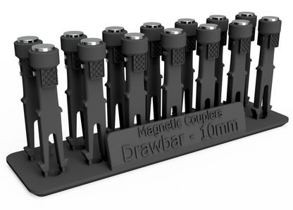 RRM180 OO Gauge Magnetic Couplings - 10mm Drawbar (14 Pack)