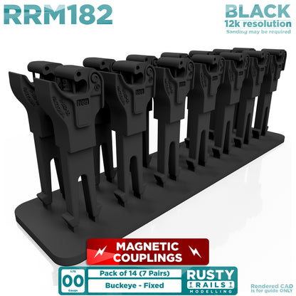 RRM182 OO Gauge Buckeye Magnetic Coupling - Fixed - (7 Pairs)