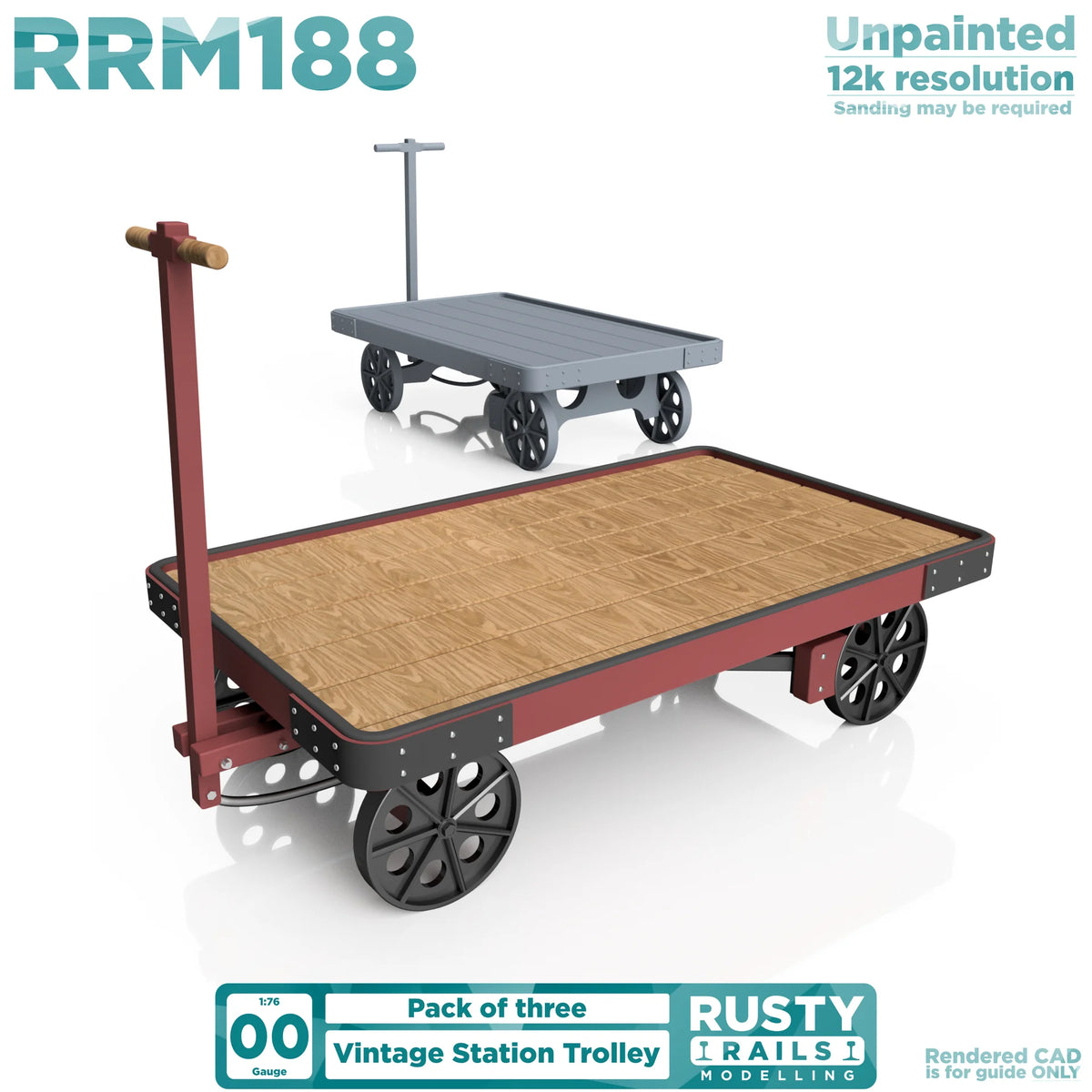 RRM188 OO Gauge Vintage Station Trolley (3 Pack)