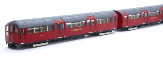 1938 Tube Stock - London Transport (Gold Branding) Maroon “Rail Red” (Cream Window Bars) Set B (Bakerloo Line) 4-Car EMU