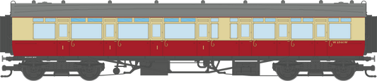 4P-021-602 GWR Corridor Toplight BR Crimson & Cream Composite LH W6944W