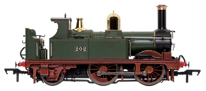 GWR 517 Class 0-4-2 202 Lined G.W Green Red Frames Steam Locomotive