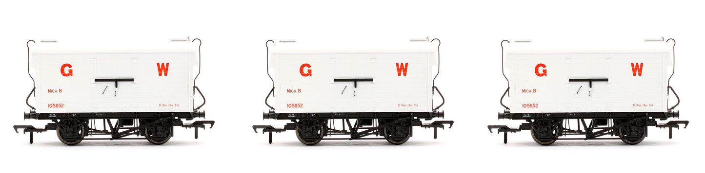 GWR ‘Mica B’ Refrigerated Meat Van - Didcot Preserved Wagons - Pack of 3
