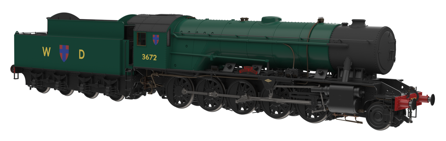 WD Austerity 2-10-0 'Dame Vera Lynn' BR Brunswick Green No.3672 Steam Locomotive - DCC Sound