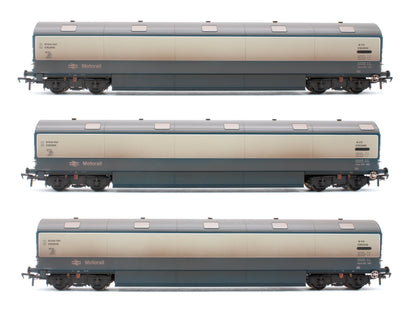 Pre-Owned Newton Chambers Car Transporter BR Motorail BR Blue/Grey NVV E96288/289/293E - Weathered - Pack 3