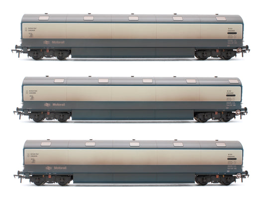 Pre-Owned Newton Chambers Car Transporter BR Motorail BR Blue/Grey NVV E96288/289/293E - Weathered - Pack 3