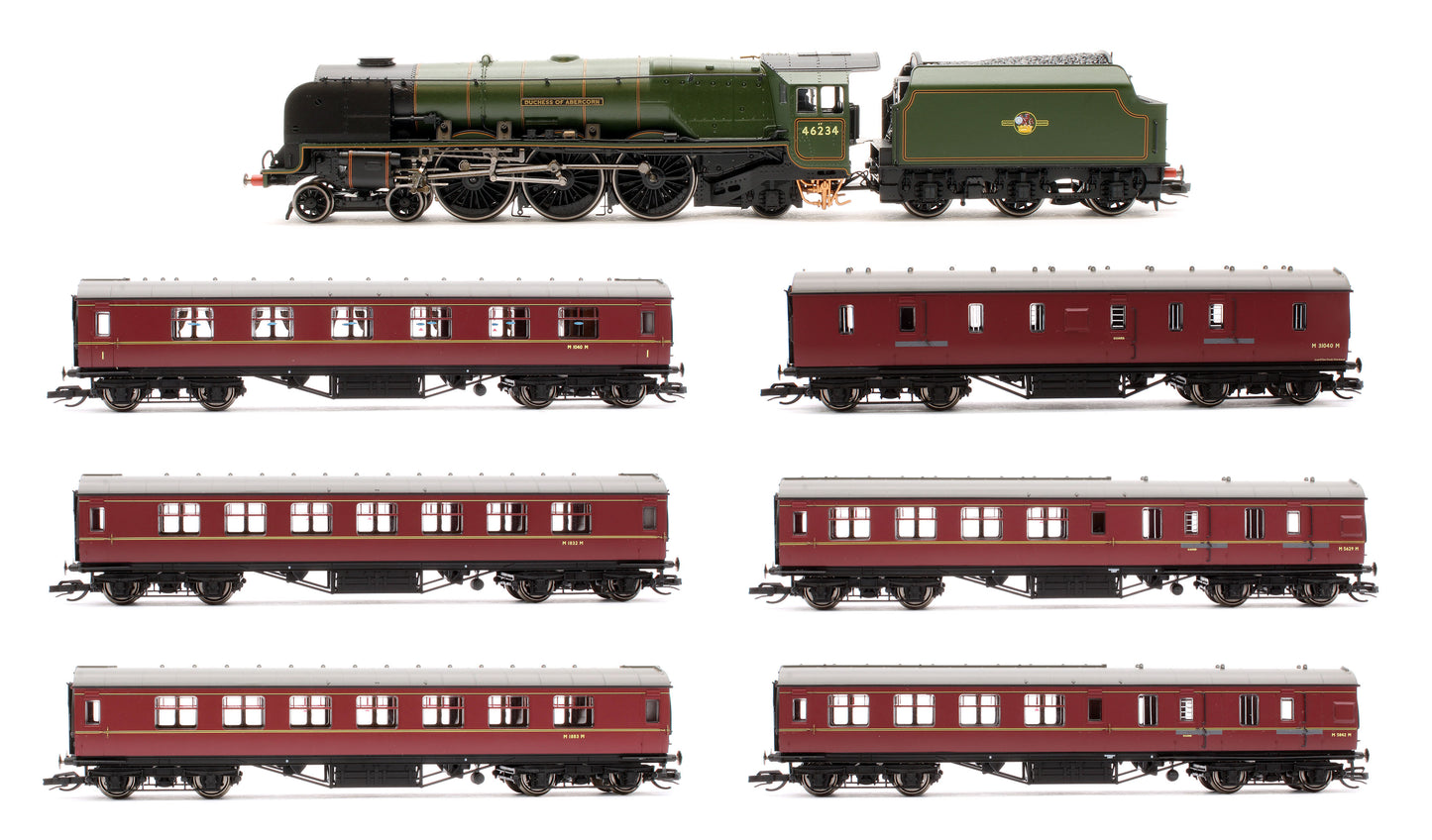 Set of 7 BR TT:120 'Duchess of Abercorn' Steam Locomotive & Coaches