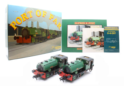 Port of Par Bagnalls Twin Pack - Lined Dark Green Steam Locomotive - DCC Sound