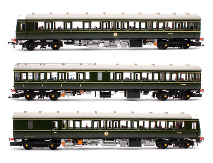 Class 117 3-Car DMU R334 BR Green (Small Yellow Panels)