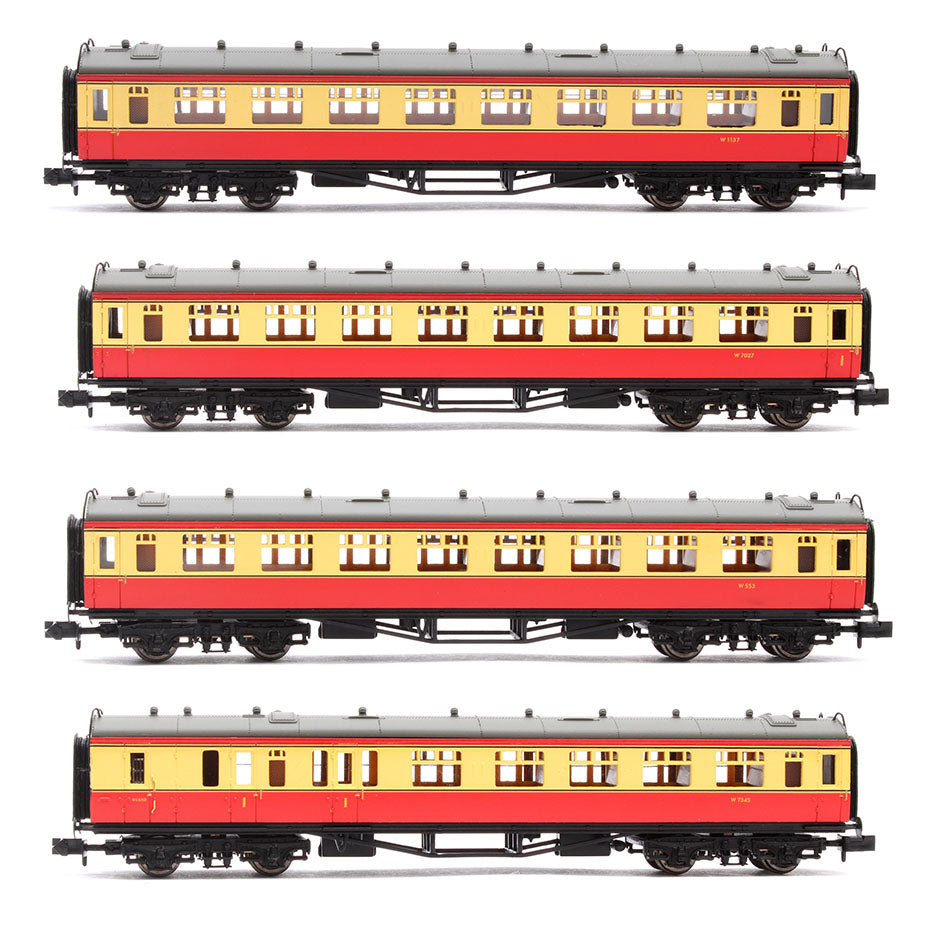Set of 4 BR Crimson/Cream Collett Coaches