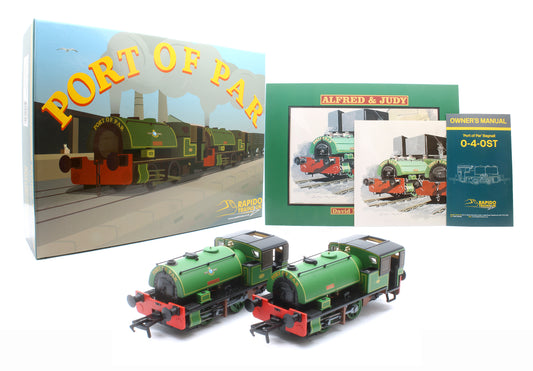 Port of Par Bagnalls Twin Pack - Lined Light Green (As Preserved) Steam Locomotive