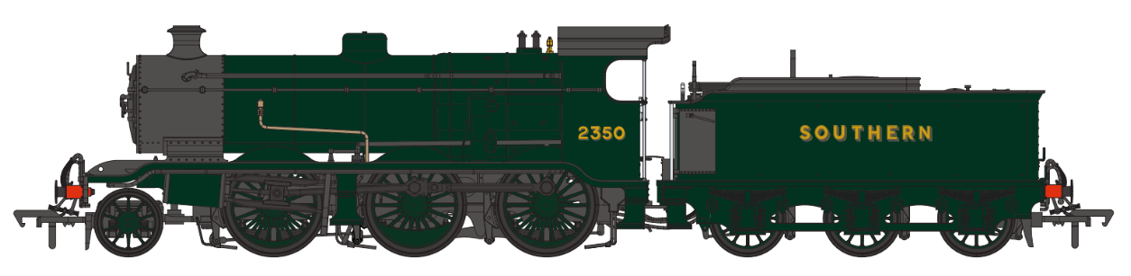 LB&SCR K Class 2-6-0 Southern Bulleid Malachite Green No.2350 Steam Locomotive
