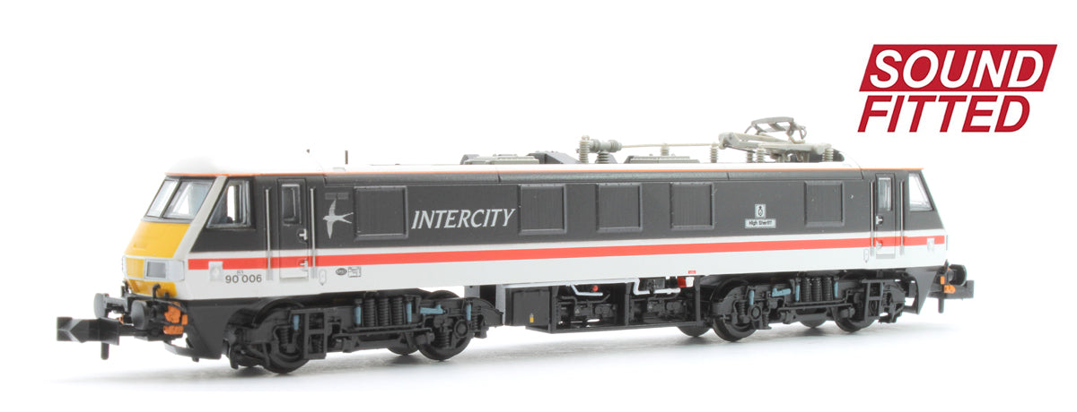 Class 90/0 90006 'High Sheriff' BR InterCity (Swallow) Electric Locomotive - DCC Sound