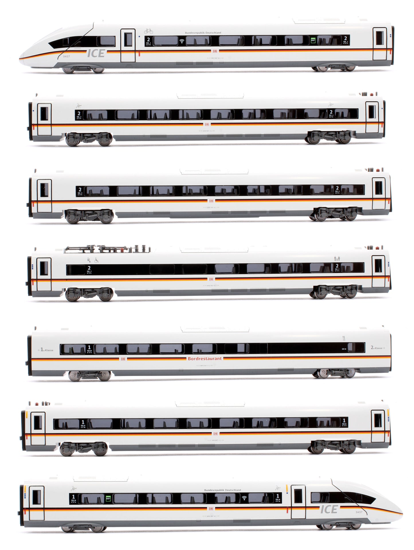DBAG BR412 057 ICE4 German Stripe EMU 7 Car Powered Set VI