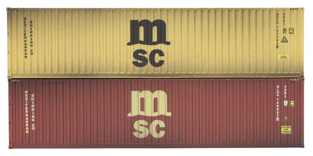 40 Ft High Cube Container MSC 749897 7 / 753284 5 - Weathered